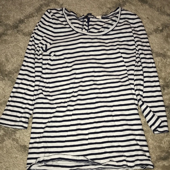 J. Crew Tops - 3/4 sleeve striped J Crew shirt